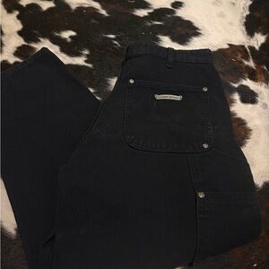 Chrome Hearts Black Denim Cargo Jeans